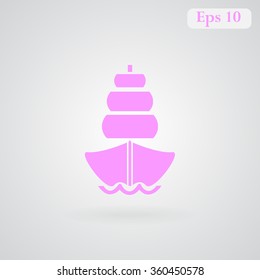 Ship vector icon