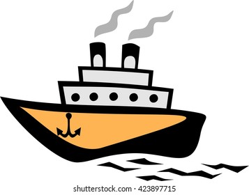 Ship vector icon