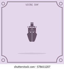 Ship Vector Icon.