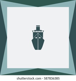 Ship Vector Icon.