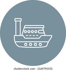 Ship vector icon. Can be used for printing, mobile and web applications.