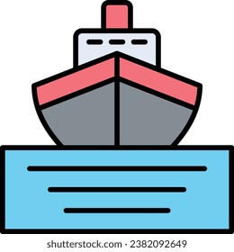 Ship vector icon. Can be used for printing, mobile and web applications.