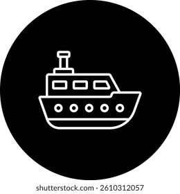 Ship vector icon. Can be used for printing, mobile and web applications.