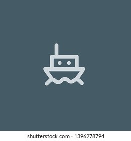 Ship vector icon. Ship concept stroke symbol design. Thin graphic elements vector illustration, outline pattern for your web site design, logo, UI. EPS 10.