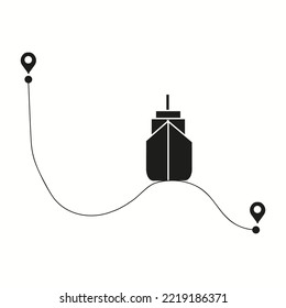 Ship vector icon. Delivery icon,vector, illustration