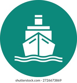 Ilustración de diseño de icono de Vector de barco