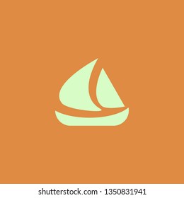 ship vector icon. flat design