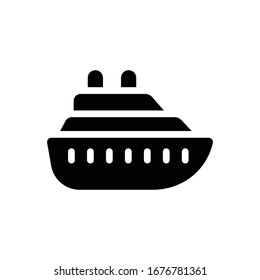 Ship Vektorillustration Icon glyph Stil Illustration.
