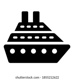  ship vector icon glyph style for Web and Mobile.