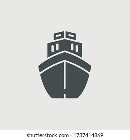 Ship vector icon illustration sign