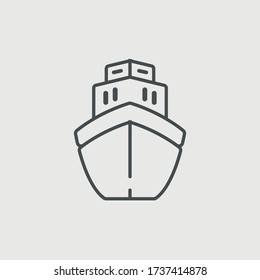 Ship vector icon illustration sign