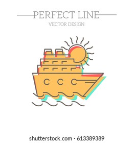 ship vector icon, isolated vector illustration