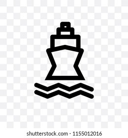 Ship vector icon isolated on transparent background, Ship logo concept