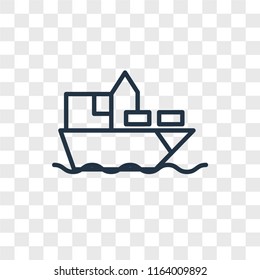 Ship vector icon isolated on transparent background, Ship logo concept