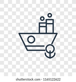 Ship vector icon isolated on transparent background, Ship logo concept