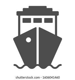 ship vector icon isolated on white background. Vessel stock vector illustration for web, mobile app and ui design. sea travel and shipping concept