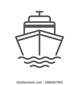 Ship vector icon. Line pictogram. EPS 10