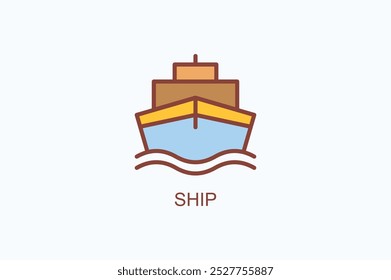Icono de Vector de la nave o ilustración del logotipo