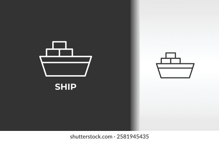 Ship Vector, Icon Or Logo Sign Isolated Symbol Illustration