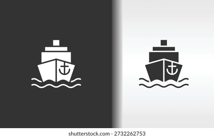 Vector de la nave, icono o logotipo signo aislado símbolo ilustración