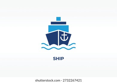 Ship vetor, ícone ou logotipo sinal isolado símbolo ilustração