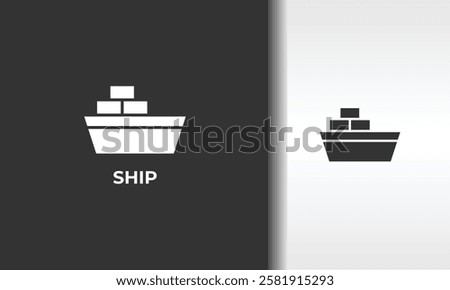 Ship Vector, Icon Or Logo Sign Isolated Symbol Illustration