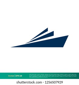 Ship Vector Icon Logo Template Illustration Design. Vector EPS 10.