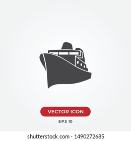 Ship vector icon in modern design style for web site and mobile app