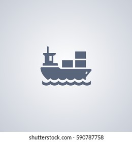 Ship vector icon, transportation vector icon