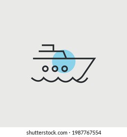 ship vector icon water transport boat