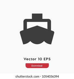 Ship vector icon. Wave symbol. Best modern flat pictogram illustration for web and mobile apps design