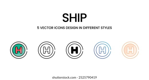 Ícones de vetor de envio definir ilustração de estoque