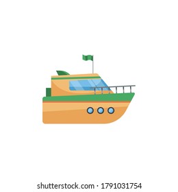 Ship Vector illustration, Flat design Ship icon, isolated on white background