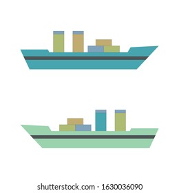 Ship vector illustration on isolated background.