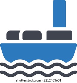 ship  Vector illustration on a transparent background. Premium quality symmbols. Glyphs vector icons for concept and graphic design. 