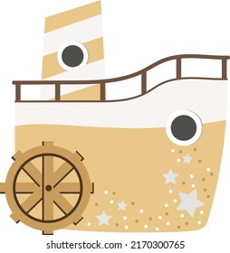 Ship Vector illustration on white background