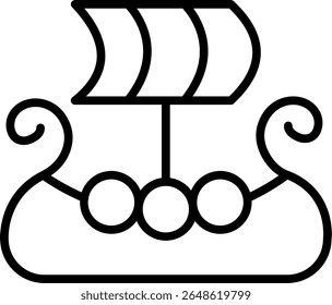 Ship Vector Line Icon Design