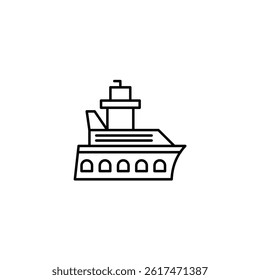 Ship vector line icon icons design
