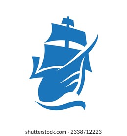 Ship Vector Logo Design Template