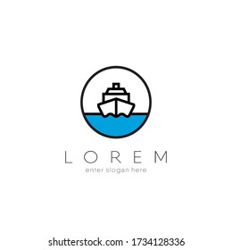 Ship vector logo graphic abstract modern. transportation logo. vector eps 10.