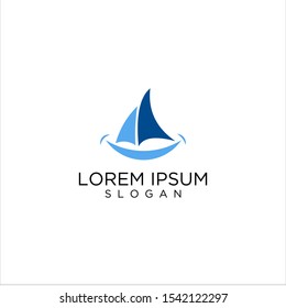 ship vector logo graphic modern abstract