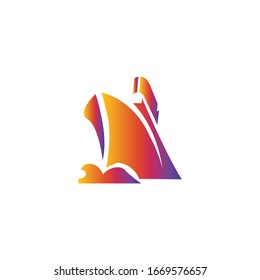 
logotipo vectorial del buque. perfecto para las compañías navieras