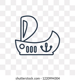 Ship vector outline icon isolated on transparent background, high quality linear Ship transparency concept can be used web and mobile