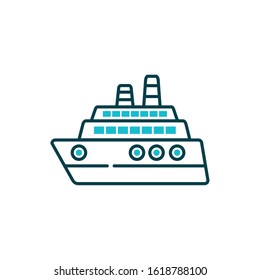 Ship vehicle design, Boat nautical transportation marine sea summer ocean and travel theme Vector illustration