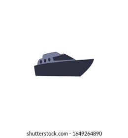 Ship vehicle fill style icon design, Boat nautical transportation marine sea summer ocean and travel theme Vector illustration