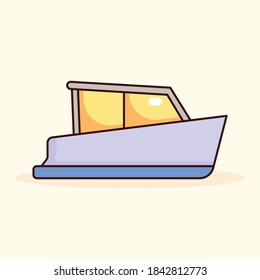 ship, vehicle, transport color icon vector illustration