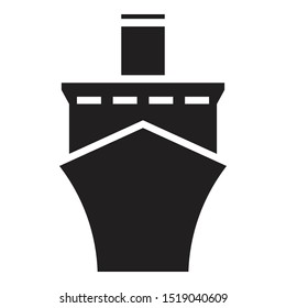 ship vessel icon black and isolated vector illustration