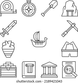 Ship, Vessel Icon In A Collection With Other Items