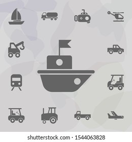 Ship, vessel icon. Simple set of transport icons. One of the collection for websites, web design, mobile app