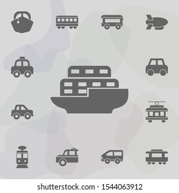ship, vessel icon. Simple set of transport icons. One of the collection for websites, web design, mobile app